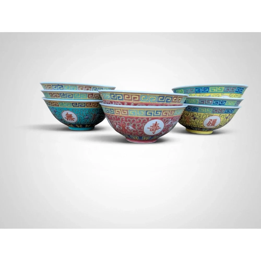 Famille Rose Style Tea Service
